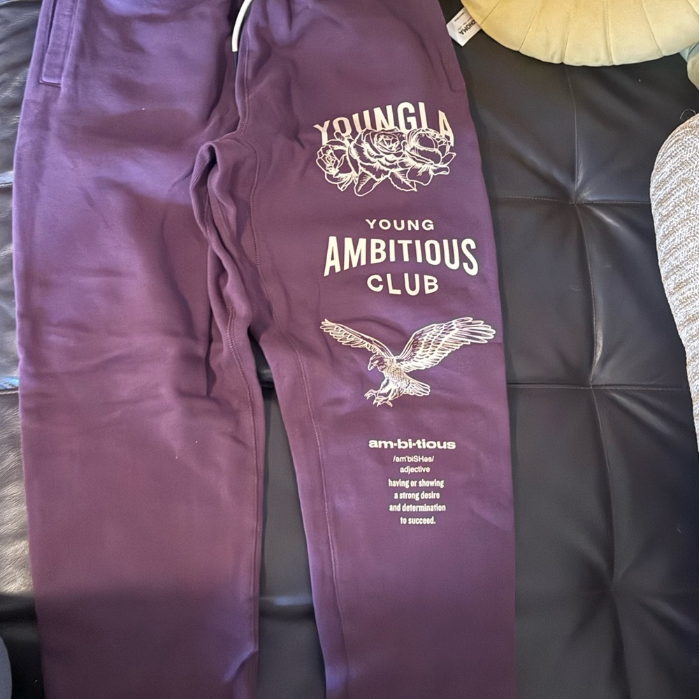 YoungLA Ambitious Club Joggers in Deep Purple